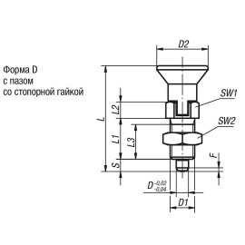 K0632 Штифты стопорные резьбовые из нержавеющей стали