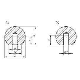 K0650 Ручки круглые DIN 319