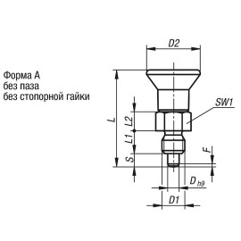 K0748 Штифты стопорные ECO со стандартным шагом резьбы короткие