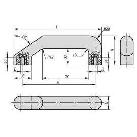 K0187 Ручки бугельные из пластика
