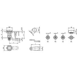 K0529 (K0530) Замки поворотные пыле-влагозащищенные прижимные
