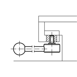 K0114 Рычаги зажимные плоские из стали с круглой ручкой, НР