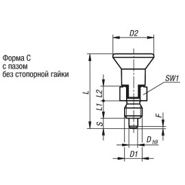 K0748 Штифты стопорные ECO со стандартным шагом резьбы короткие