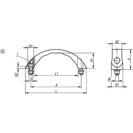 K0193 Ручки бугельные термостойкие с крепежными болтами