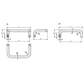 K0230 Ручки бугельные круглого сечения из стали
