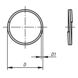 K0367 Кольца для ключей, нержавеющая сталь