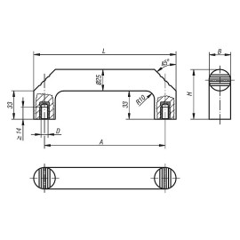 K0188 Ручки бугельные круглого сечения из пластика