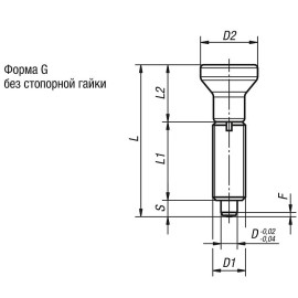 K0634 Штифты стопорные резьбовые из нержавеющей стали
