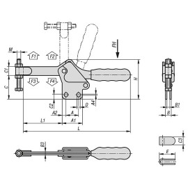 K1433 Прижимы механические с привариваемым винтом