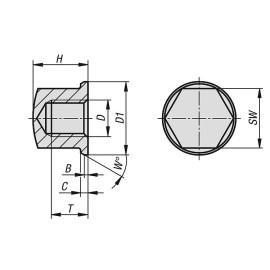 K1332 Гайки колпачковые Hygienic DESIGN, нержавеющая сталь