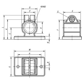K0479 Зажимы для круглых труб фланцевые из пластика