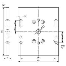 K1274 Плиты опорные для крепления тисков с увеличенным ходом
