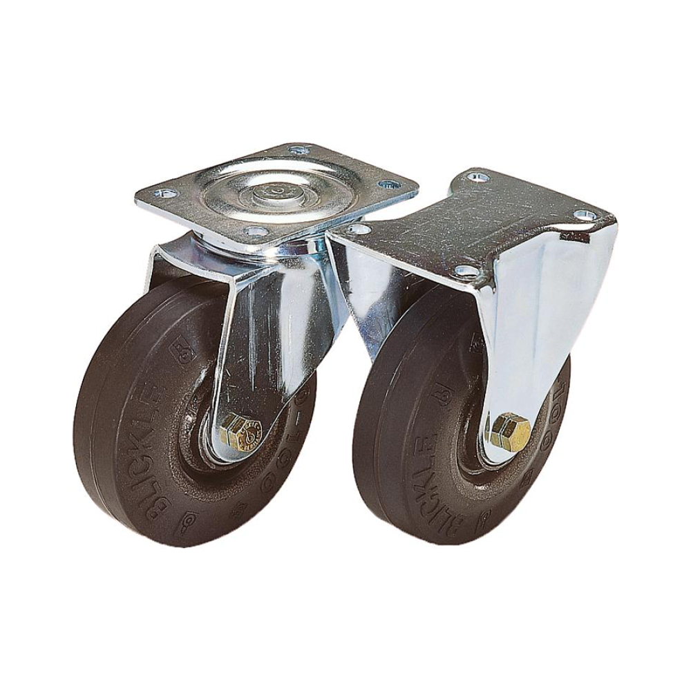 K1763 Ролики усиленные, стальные диски и резиновые шины