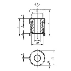 K0693 Опоры подводимые регулируемые с контргайкой