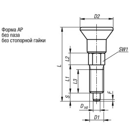 K1098 Штифты стопорные ECO со стандартным шагом резьбы
