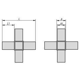 K0622 Соединители штекерные для шести квадратных труб