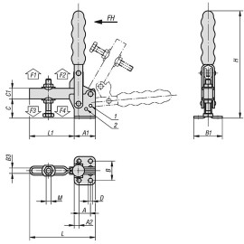 K0058 Прижимы механические с горизонтальным основанием