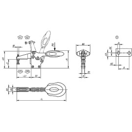 K0661 Прижимы из нержавеющей стали со стопорной рукояткой