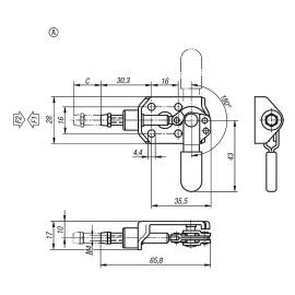K0745 Зажимы механические плунжерные, угловое основание