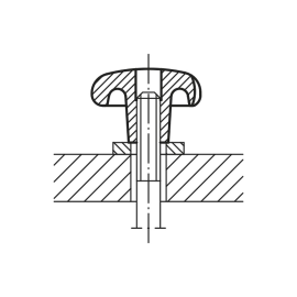 K0151 Ручки звездообразные DIN 6336 из чугуна