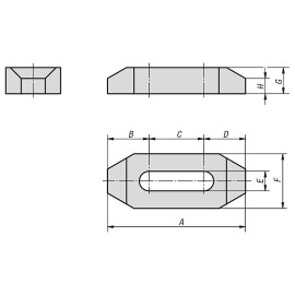 K0835 Прихваты скошенные двухсторонние