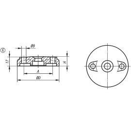 K0423 Основания подвижных опор из пластика, 4°