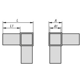 K0619 Соединители штекерные для трех труб угловые
