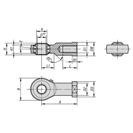 K0717 Головки шарнирные с пресс-масленкой DIN ISO 12240-4
