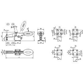 K0660 Прижимы механические с горизонтальным основанием