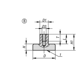 K0549 Магниты с резьбой ферритовые экранированные