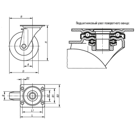 K1771 Ролики усиленные с пластиковыми колесами