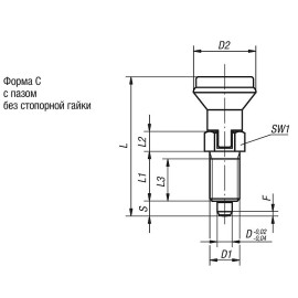 K0339 Штифты стопорные резьбовые с ручкой NOVO grip