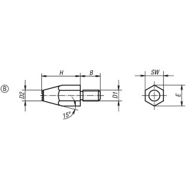 K0296 Опоры конусные с наружной резьбой DIN 6320