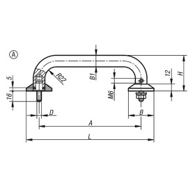 K0215 Ручки бугельные из нержавеющей стали