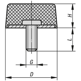 K0575 Демпферы конические с наружной резьбой, тип MS