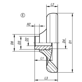 K0165 Маховики дисковые из пластика без ручки