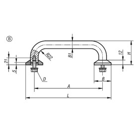 K0215 Ручки бугельные из нержавеющей стали