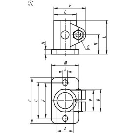 K0477 Зажимы для труб опорные из нержавеющей стали