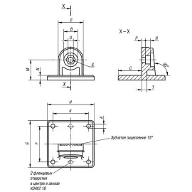 K0487 Элементы опорных шарнирных зажимов, внутренние зубцы