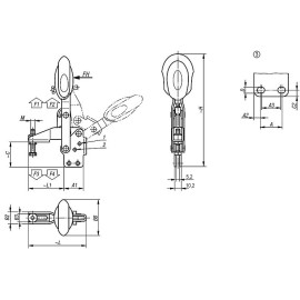 K0663 Прижимы из нержавеющей стали со стопорной рукояткой