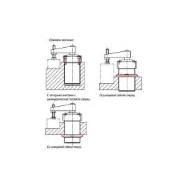 K1818 Прижимы поворотные пневматические резьбовые с фланцем