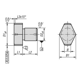 K0354 Пальцы позиционирующие с цапфой шлифованные