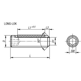 K0707 Винты установочные DIN 913 с шестигранным пазом