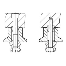 K0966 Адаптеры установочные UNI lock с наружной резьбой, 80 мм