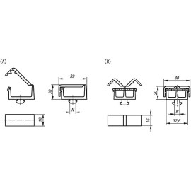 K1280 Крепления пазовые для проводов