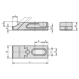 K0853 Зажимы глубинные ступенчатые среднепрофильные