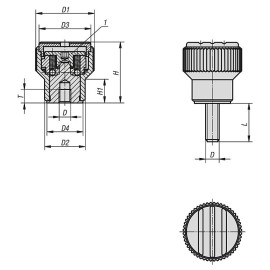 K0277 Ручки с накаткой и ограничением крутящего момента