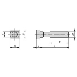 K0698 Винты для T-пазов DIN 787 из углеродистой стали