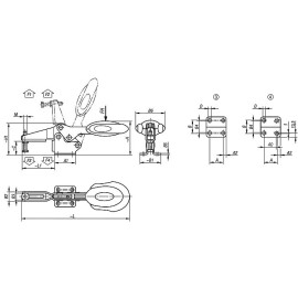K0660 Прижимы механические из стали со стопорной рукояткой