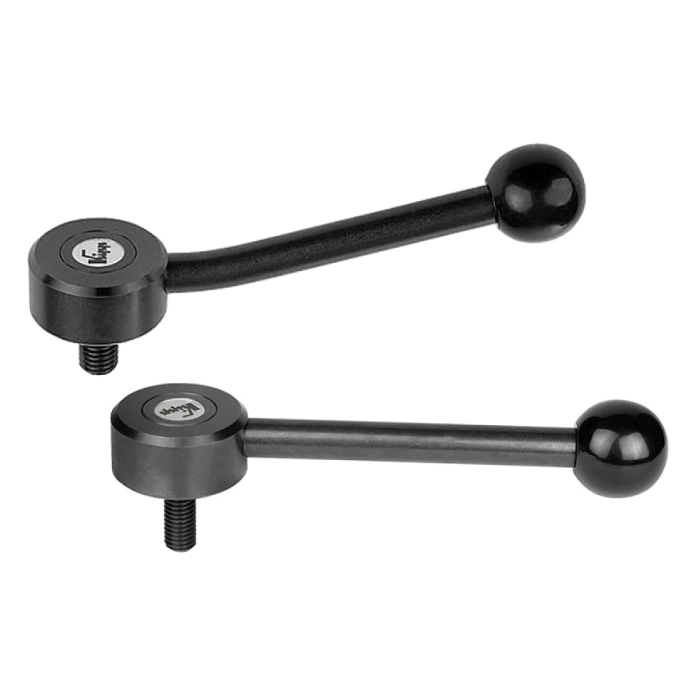 K0114 Рычаги зажимные плоские из стали с круглой ручкой, НР